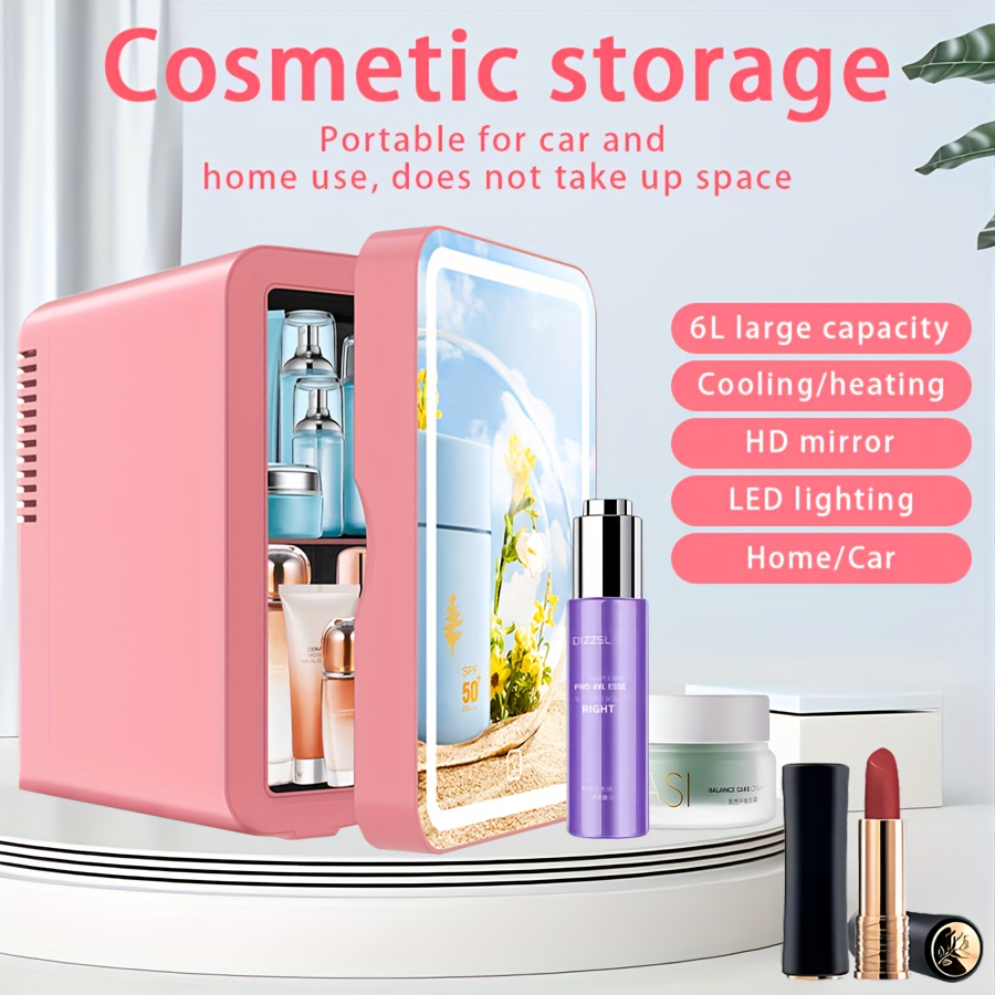 Nevera rosa para el cuidado de la piel 6L Beauty Mini refrigerador con  pantalla táctil LED termoeléctrico refrigerador para cuidado de la piel