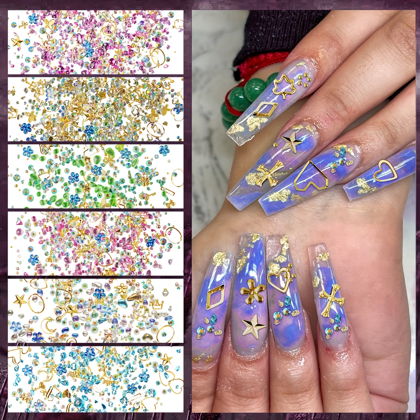 fairy stones mix bag ! (Sparkly Opal Rhinestones for Nails 3D Nail Art