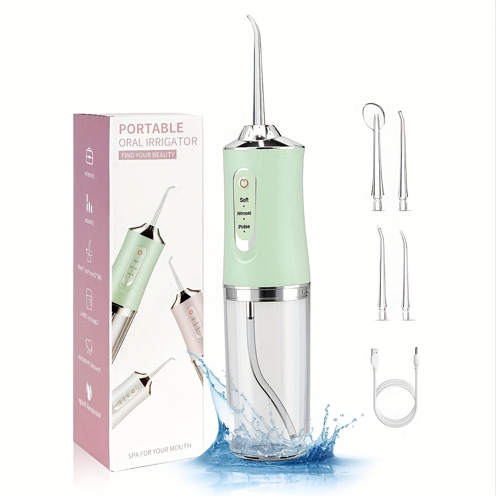 

Electric Water Flossers For Teeth, Dental Oral Irrigator With Jet Tips Nozzles, Waterproof Teeth Brush Kit At Home And Travel Father's Day Gift