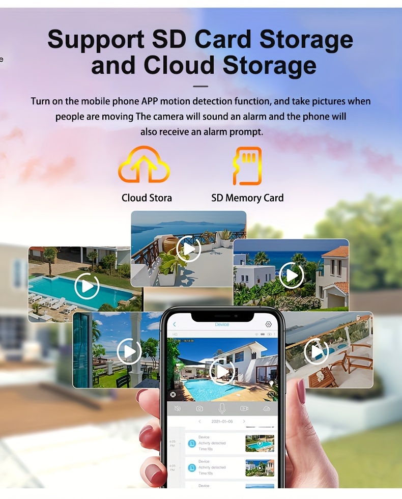 HD Smart Camera, Camera, Two-way Voice, Infrared Night Vision, Cell Phone Remote Application, Watch Anytime, Anywhere, Smart Home Camera, Protect Family's Safety details 6