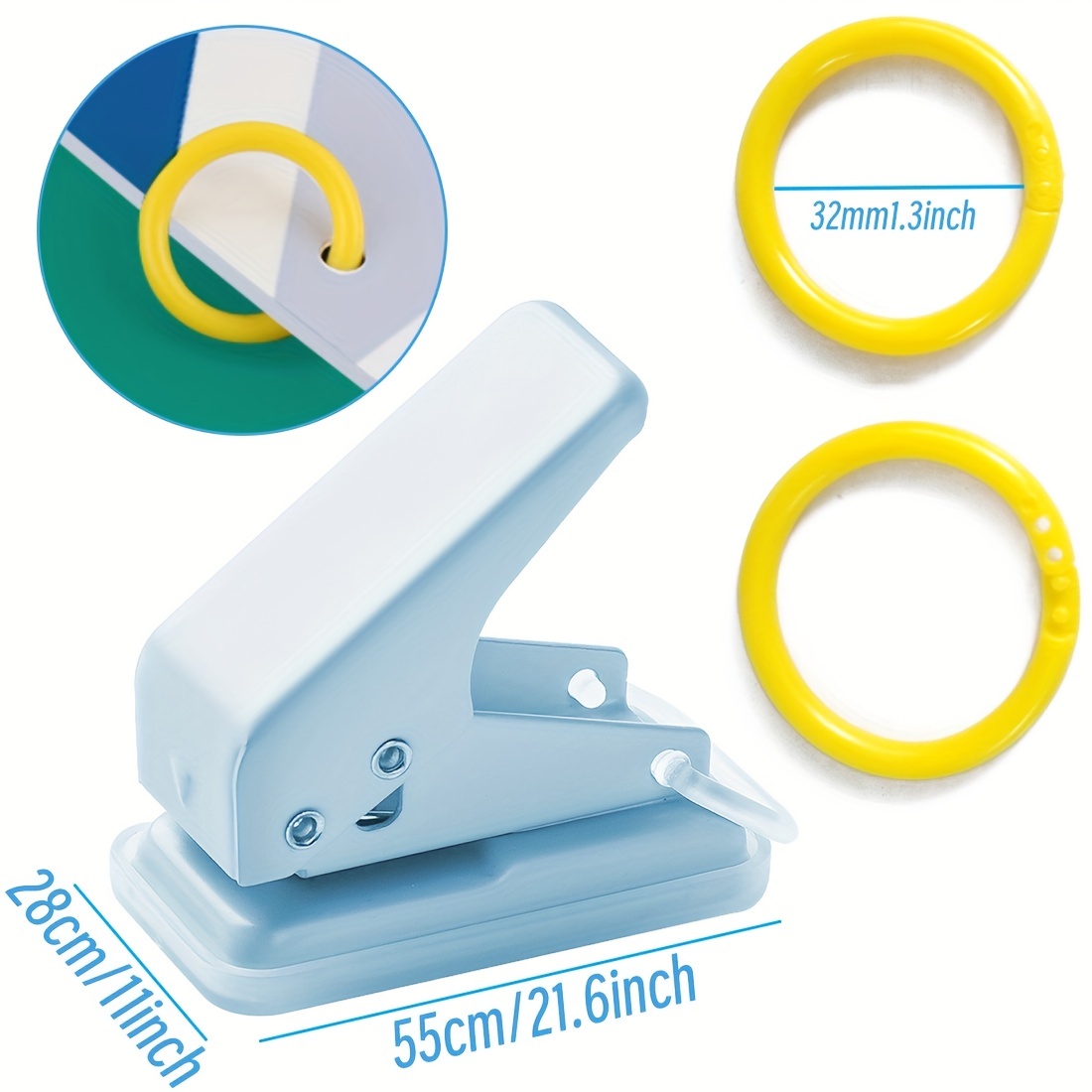 Mini Single Hole Punch Stop Rail With Format Specifications And Plastic  Binder Rings, Portable Multifunction Hand Punch, File Binding, Home Student  Office - Temu Latvia