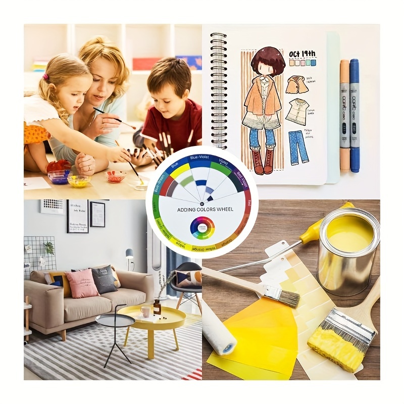 Creative Color Wheel Color Learning Rotation Wheel Color Board Chart Mixed