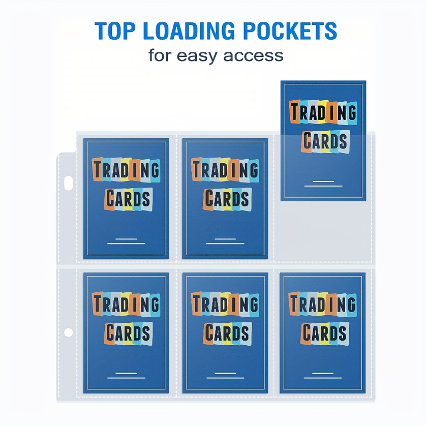 9 Pocket Page Protector Trading Card Sleeves Pages Baseball - Temu