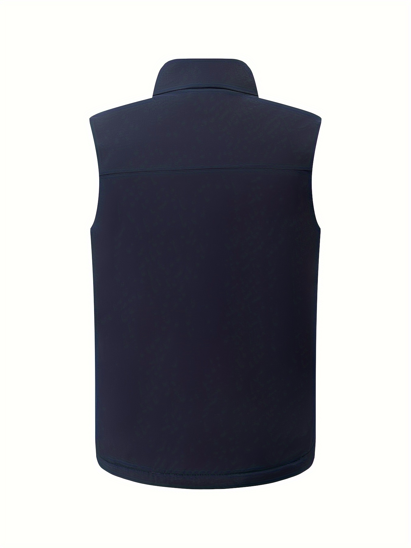 Plain Zip Front Sporty Jackets Sleeveless Pockets Slight - Temu