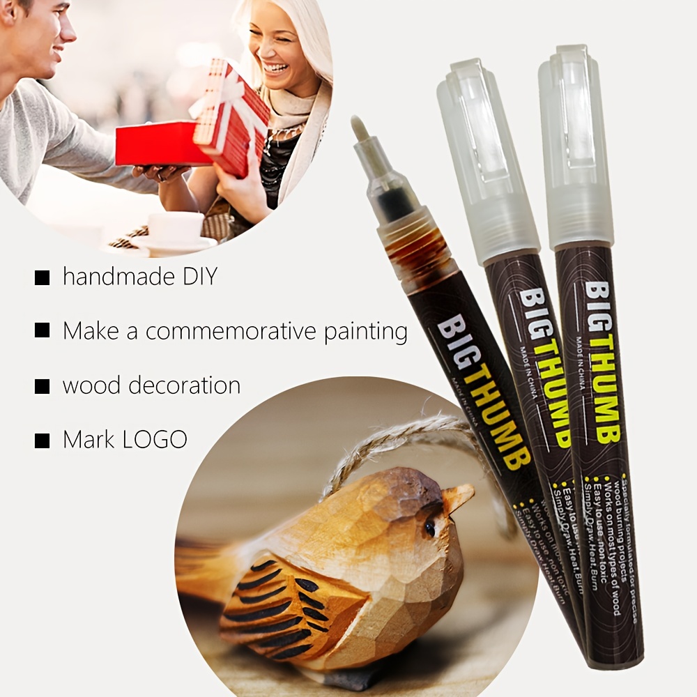 Scorch Marker Pro Chemical Wood Burning Pen Projects 2 Tips Bullet Tip  Brush for sale online