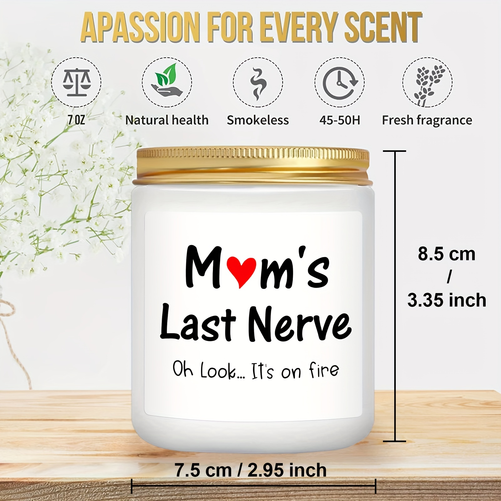 Funny Mom Gifts, Gifts for Mom from Daughter Son, Moms Last Nerve, Funny  Jar Candle, Funny Mother's Day Gifts, Moms Birthday Gift, Gag Gift for Mom