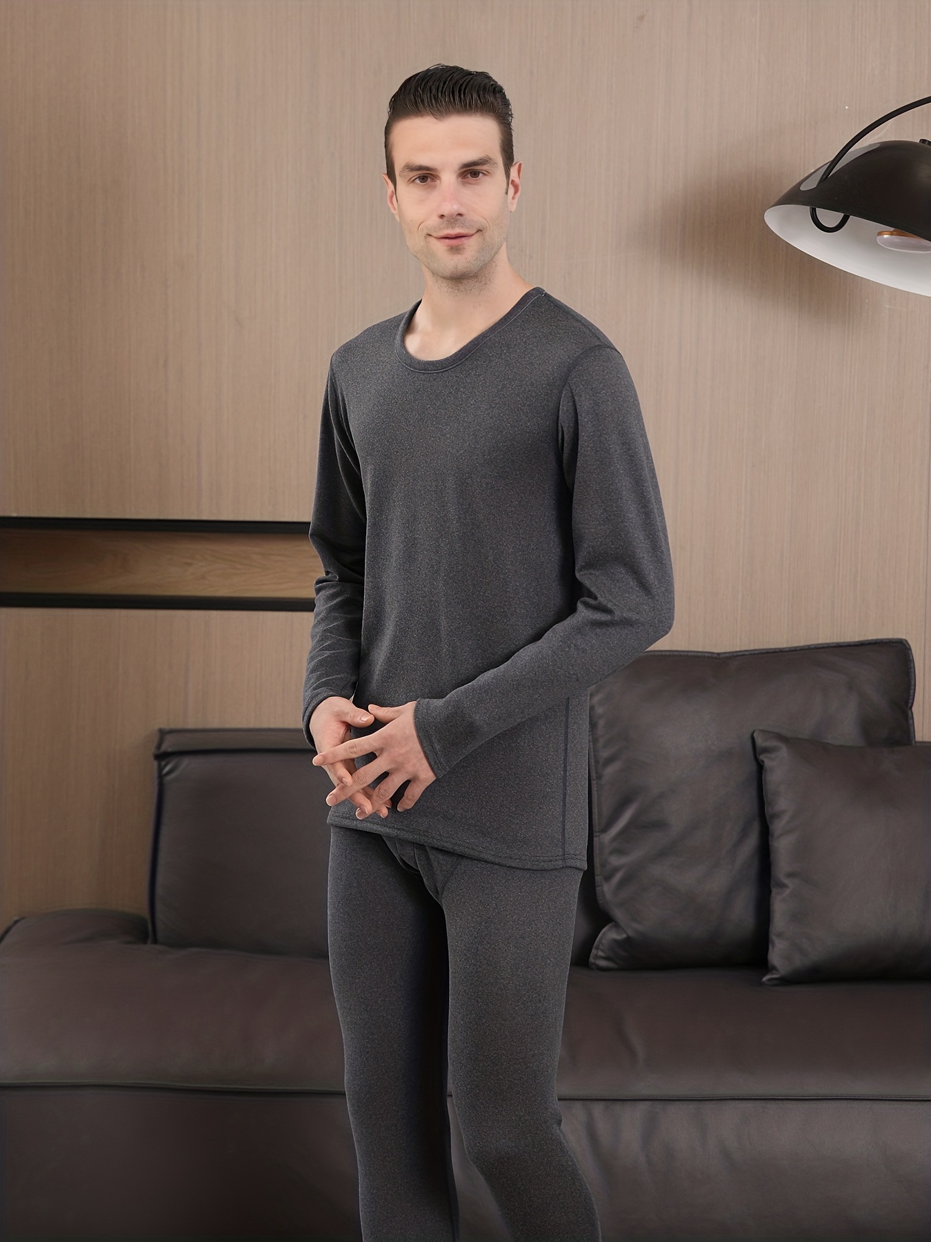Men's Long John Thermal Underwear Base Layer Sets - Temu Canada