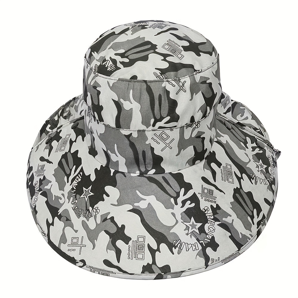 Camouflage Sunscreen Hat Camouflage Sunscreen Hat Fishing Sunshade Hat  Outdoor Hiking Mountaineering Tea Picking Photography Face Covering Shawl  Hat, High-quality & Affordable