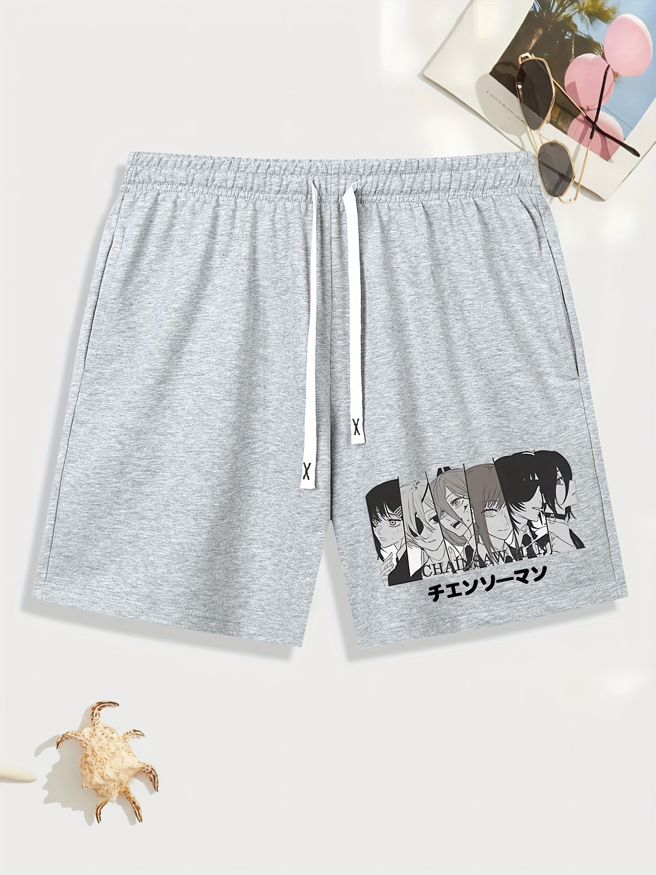 Chainsaw Man Pattern Anime Gym Shorts Summer Basketball Fitness