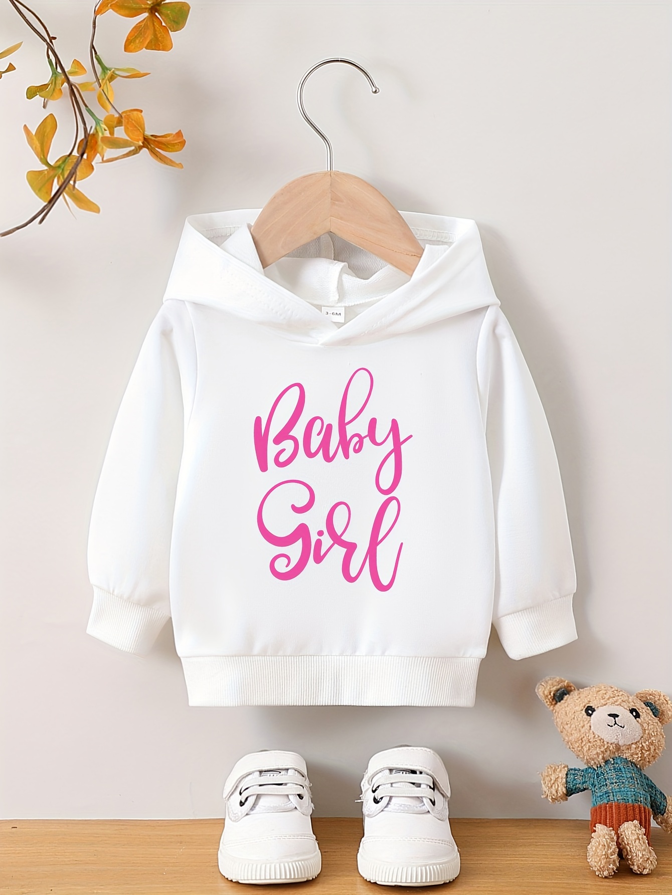 Infant Baby Girls Fashionable Hooded Pullover Long Sleeve - Temu