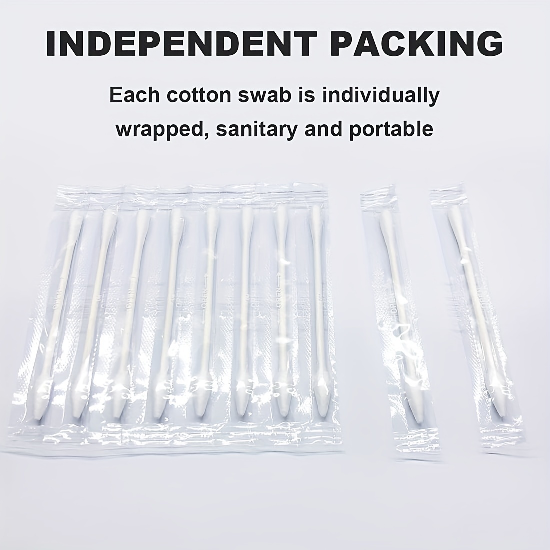 40pcs Travel Cotton Swabs for Ears Makeup & Cleaning