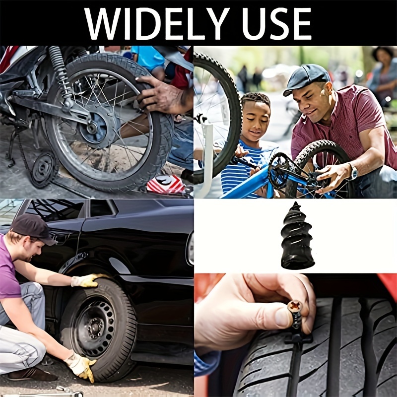 40pcs tire repair rubber nails 20 small nails 20 large nails self service tire repair rubber screws for car motorcycle tire puncture repair details 3