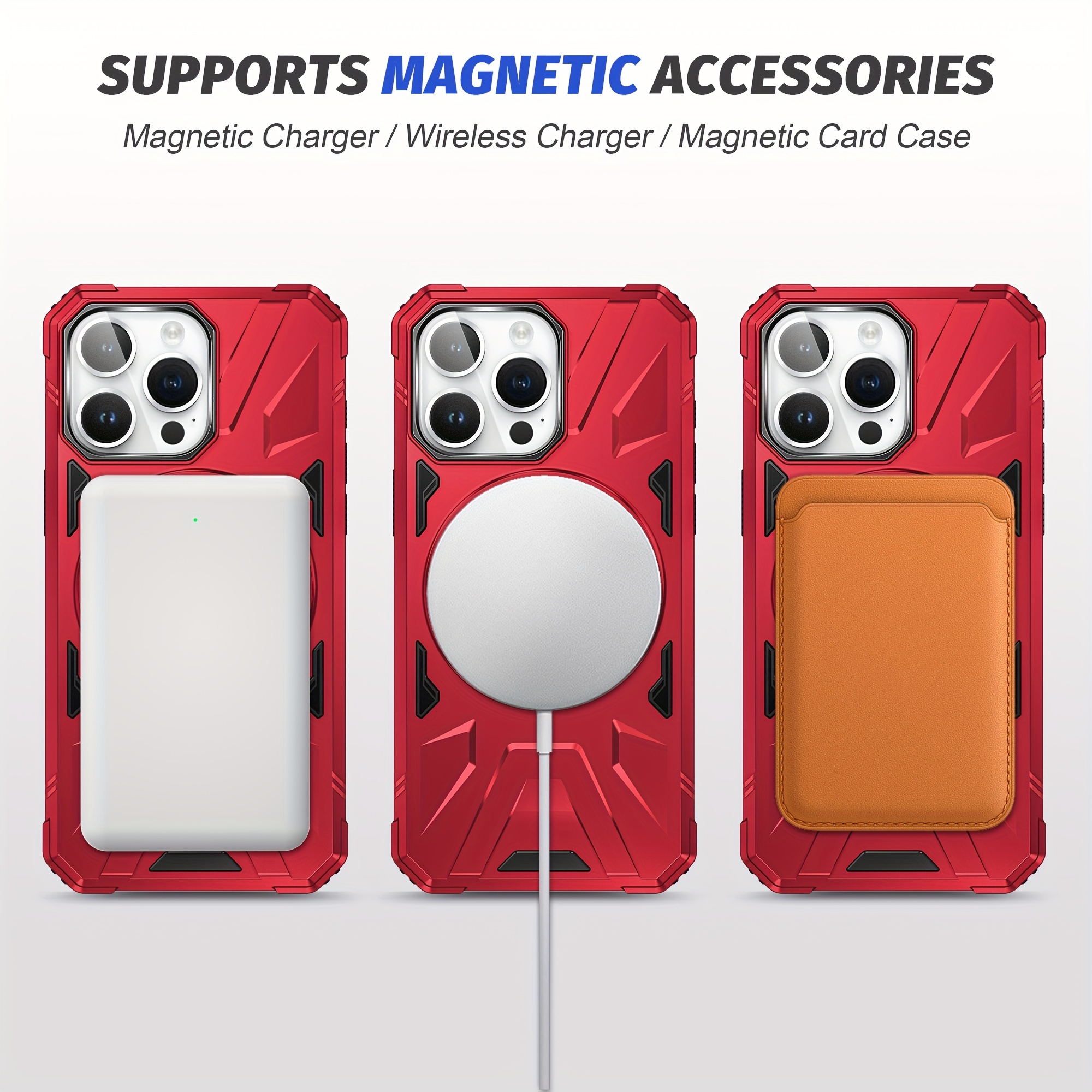 Magnetische Anti-Drop-Schutzhülle Mit Magnetischer Runder Halterung Für  IPhone 15 Pro Max/15 Plus/15 Pro/15/14 Pro Max/14 Pro/13/12/11