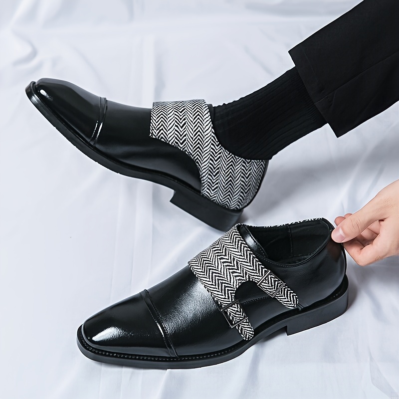 Men's toe Double Monk Strap Loafers Formal Dress - Temu Australia