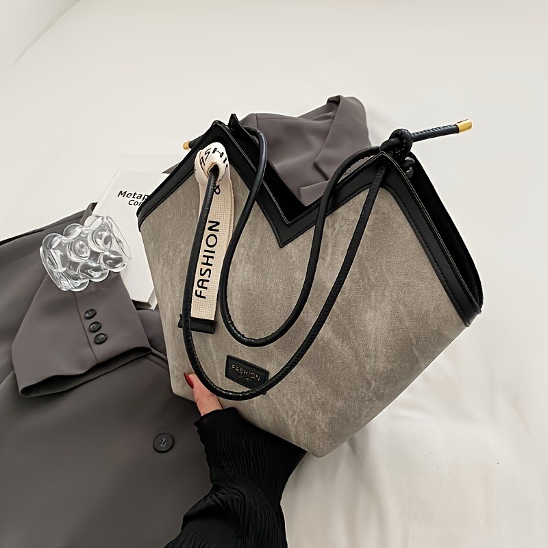 Trendy M Large Capacity Tote Bag match Zipper Casual - Temu United Kingdom