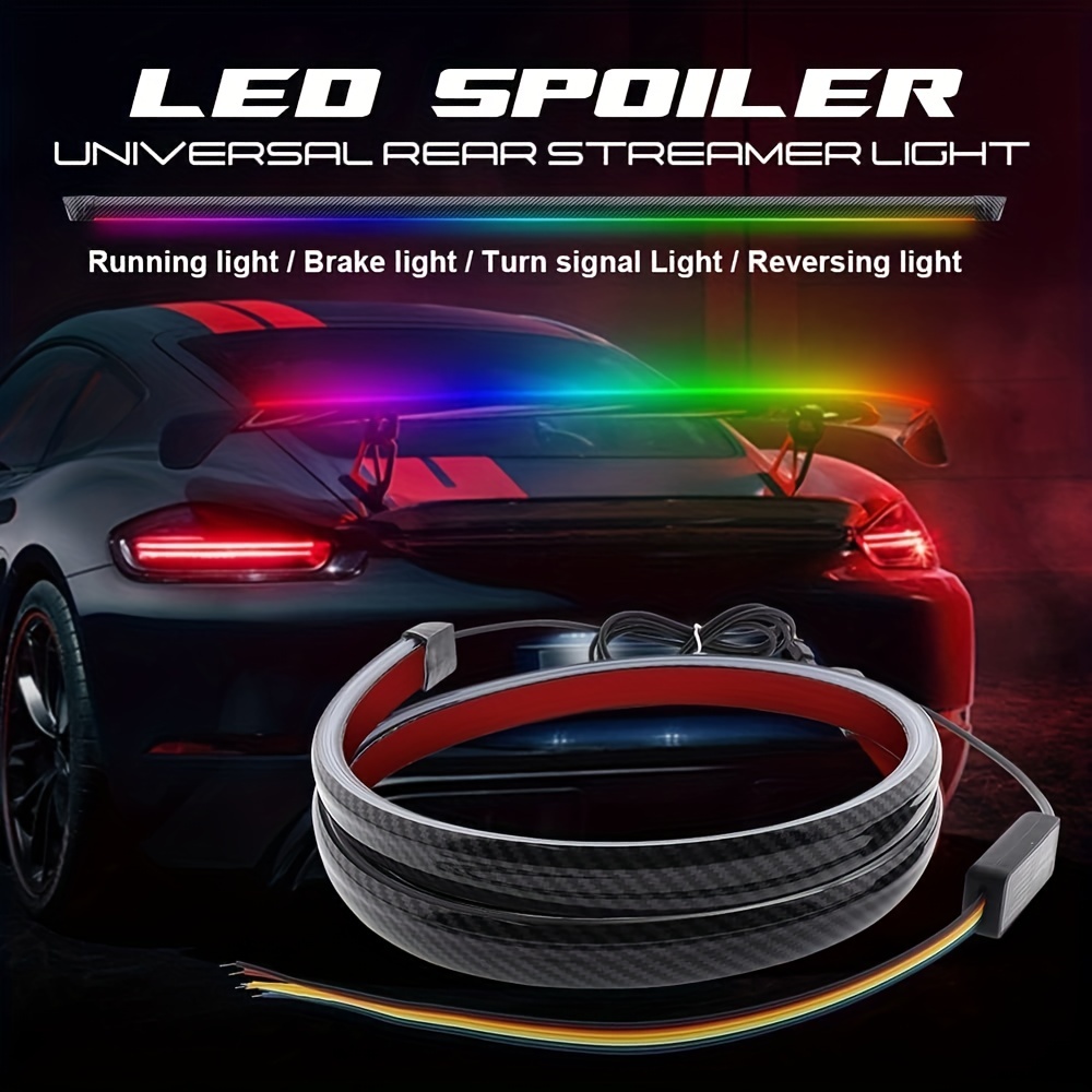 51 Car Led Rear Spoiler Light Dream Color Chasing Tail Light