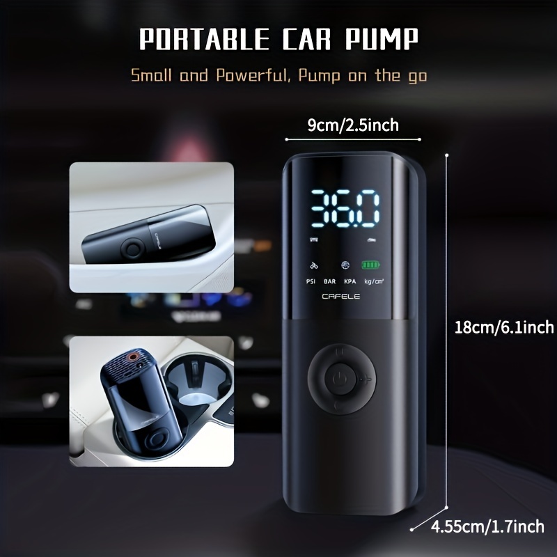 cafele Zuntu Car Portable Air Pump 12V Universal Intelligent Digital  Display Electric Pump (Plug-in Type)