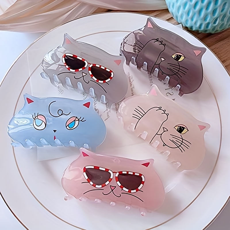 Cute Lucky Cat Hair Ties Cartoon Cat Hair Rings Elastic Ponytail