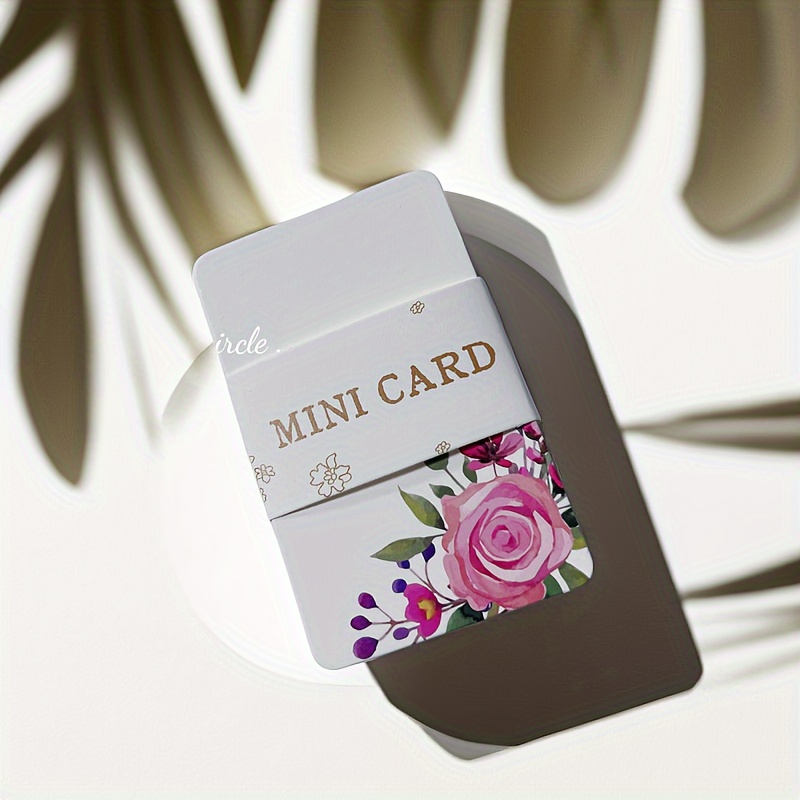

50pcs Retro Flower Message Card Diy Thank You Small Card Writable Paper Greeting Card Postcard Wedding Invitation Card