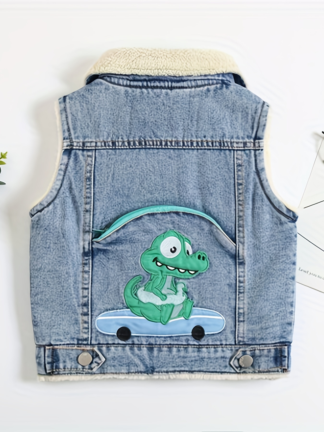 Sleeveless denim sale jacket kids