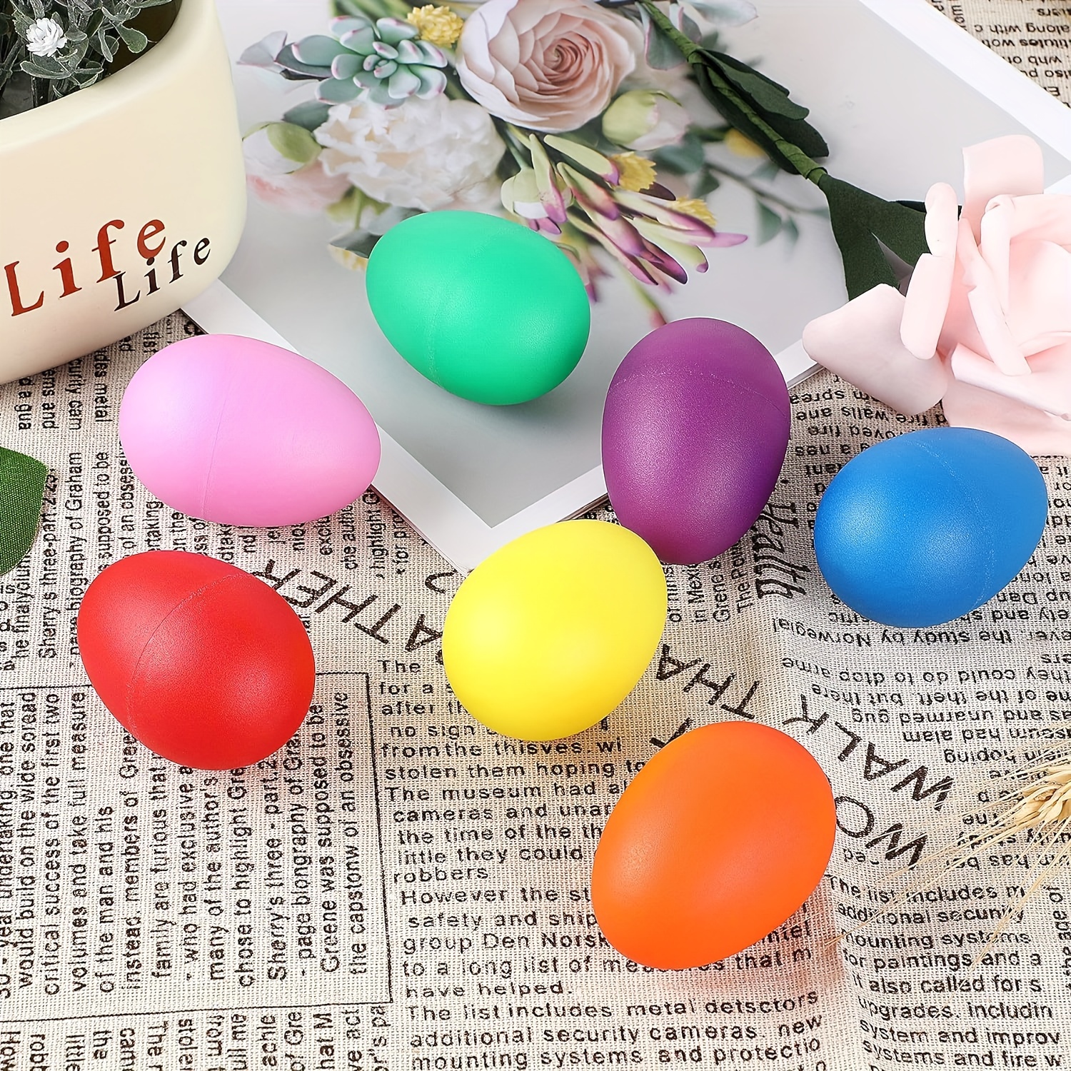 14 Uds. Huevos Plástico Huevos Percusión Huevos Pascua - Temu Chile