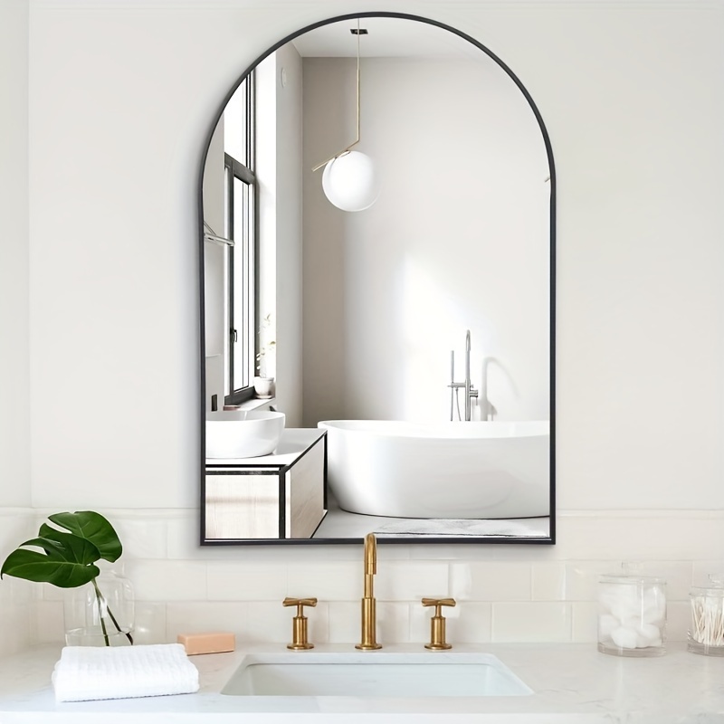 1pc Specchio Arco 15x23 Specchio Bagno Nero/oro Cornice In - Temu Italy