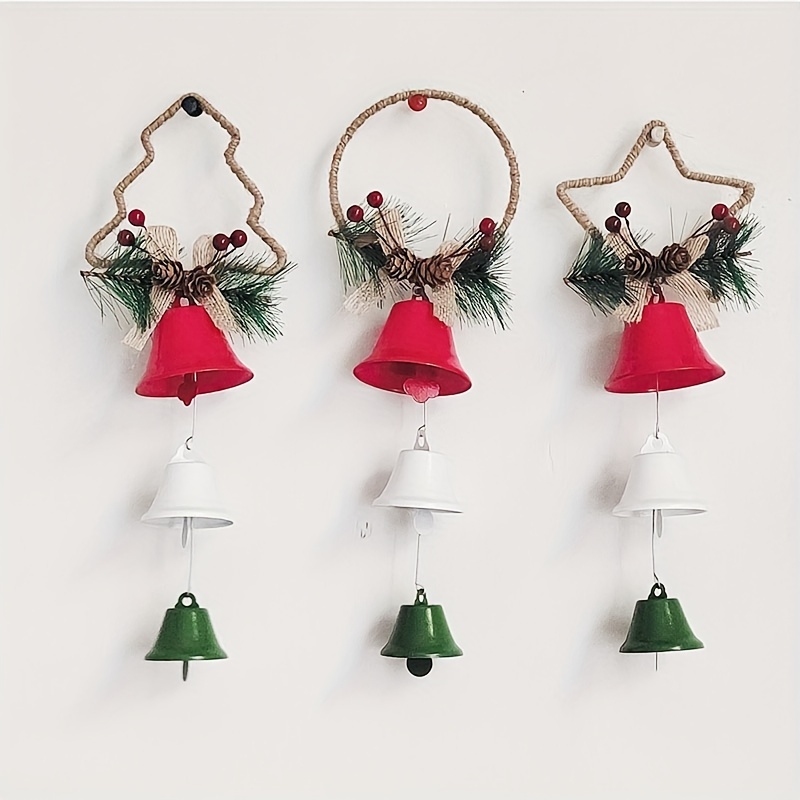  Craft Bells,20PCS Colorful Jingle Bells for Crafts,4 Colors  Mixed Christmas Bells with Spring Hooks Hanging Bells for Wind Chimes Pet  Bell Doorbell Wedding Christmas Decorations,1.65 x 1.5 Inch : Arts, Crafts