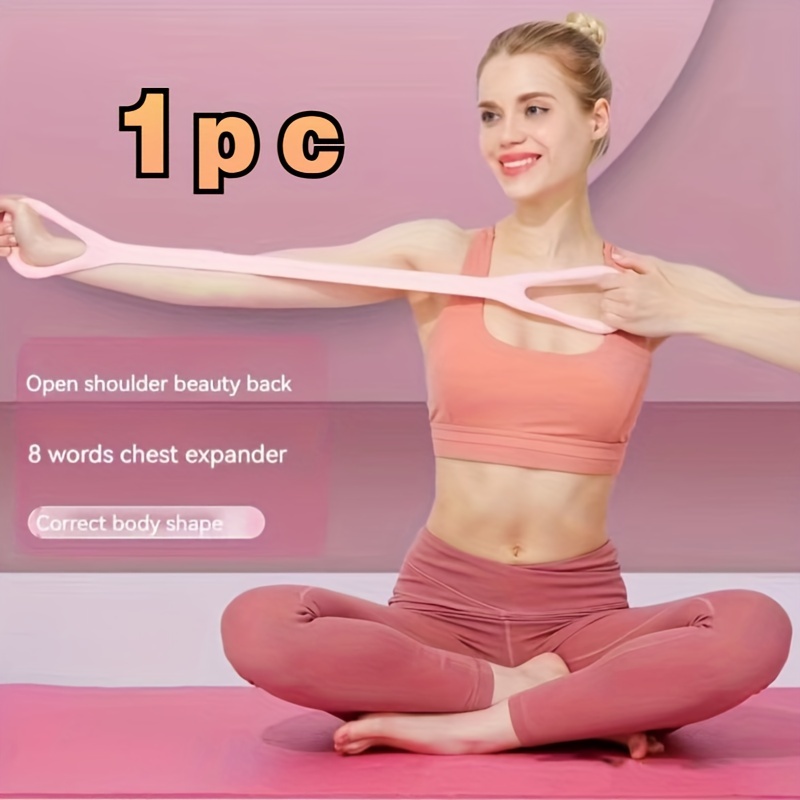 8 Figure Stretching Belt for Back Chest Training Yoga Resistance Tension Rope