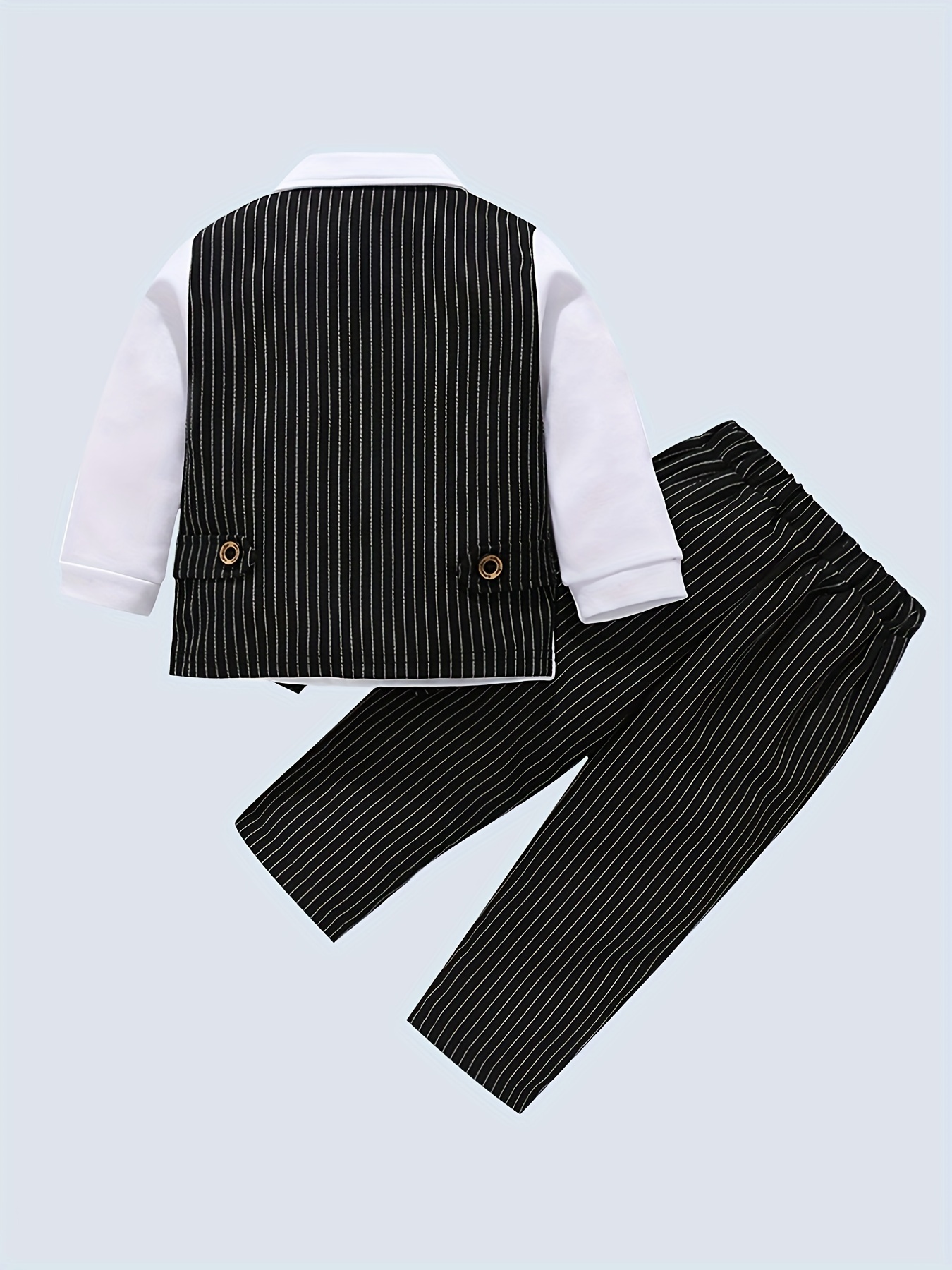 Boys Gentleman Suit Formal Shirt Vest Pants Set