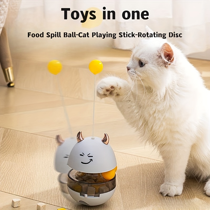 1pc Suction Cup Interactive Cat Toy With Swinging Leaking Food Balls, Pet  Entertainment Iq Training Toy