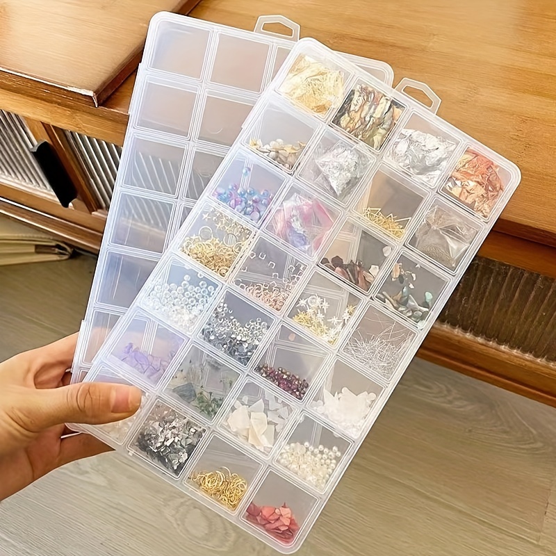 Grids Plastic Organizer Box, Jewelry Organizer Box for Earrings