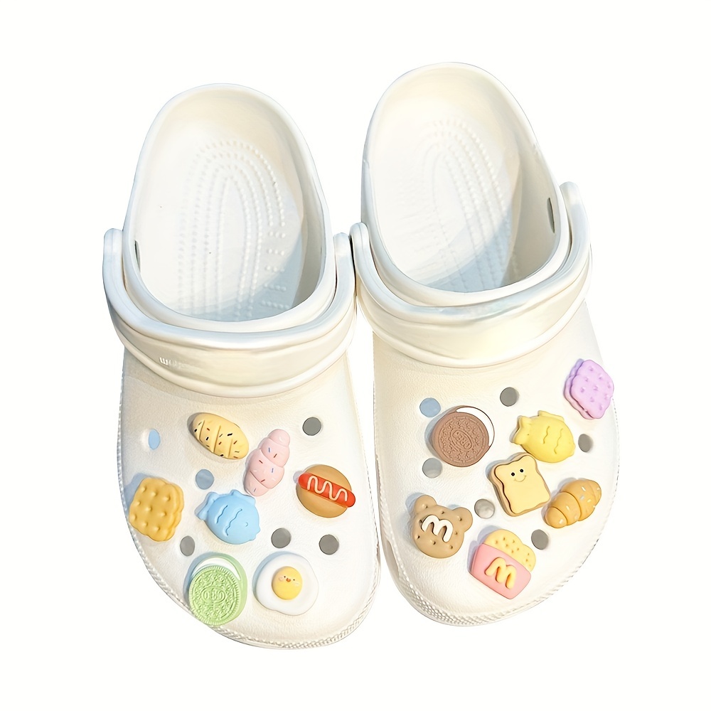 Cartoon Shoes Charms Cute Fish Biscuits Kawaii Clogs Sandals - Temu
