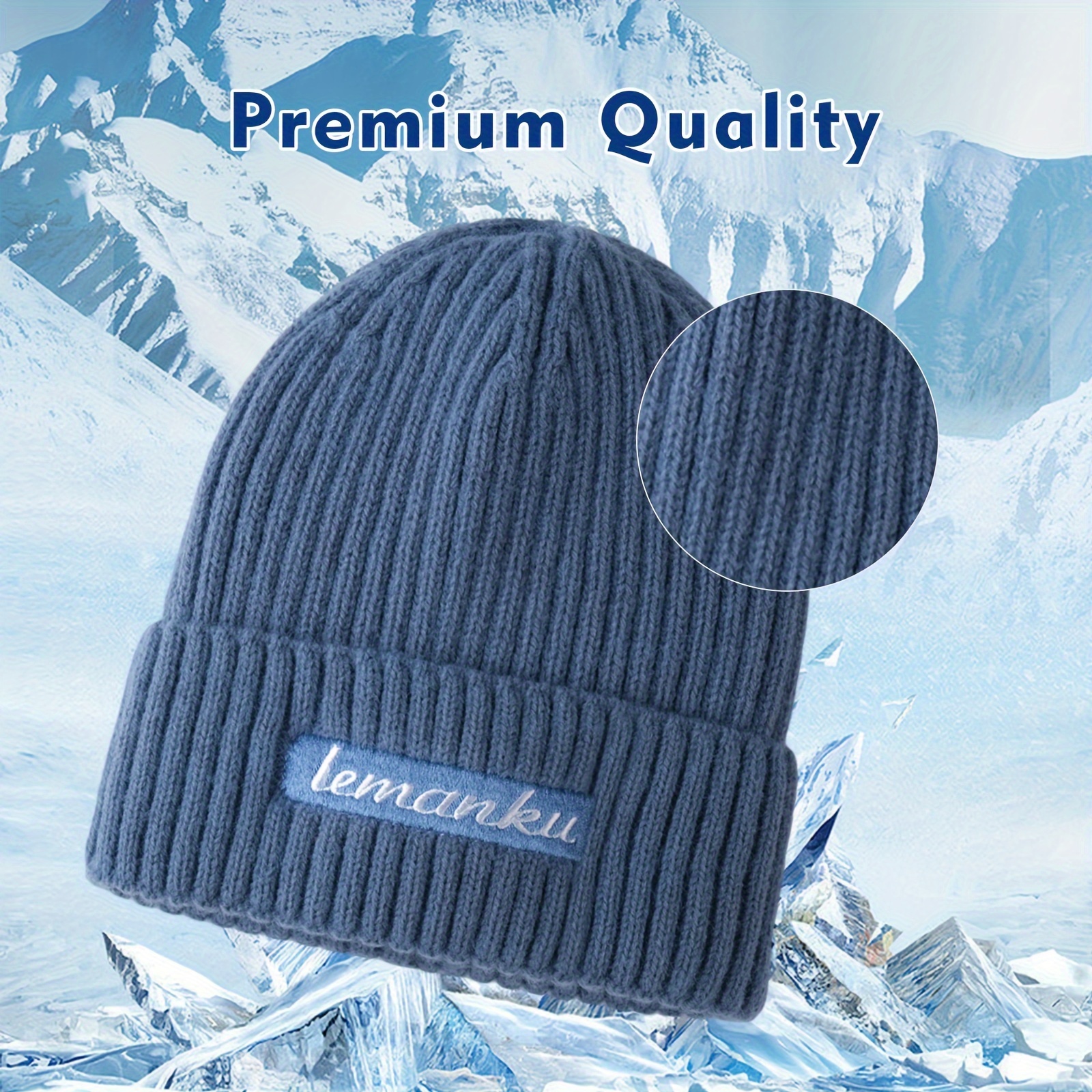 1pc Gorro Invierno Otoño Mujer, Lindo Gorro Nieve Tejido Cálido Protección  Orejas - Deporte Aire Libre - Temu