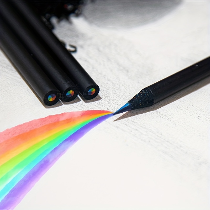 4pcs/pack Kawaii 4 Color Concentric Colorful Pencil Crayons