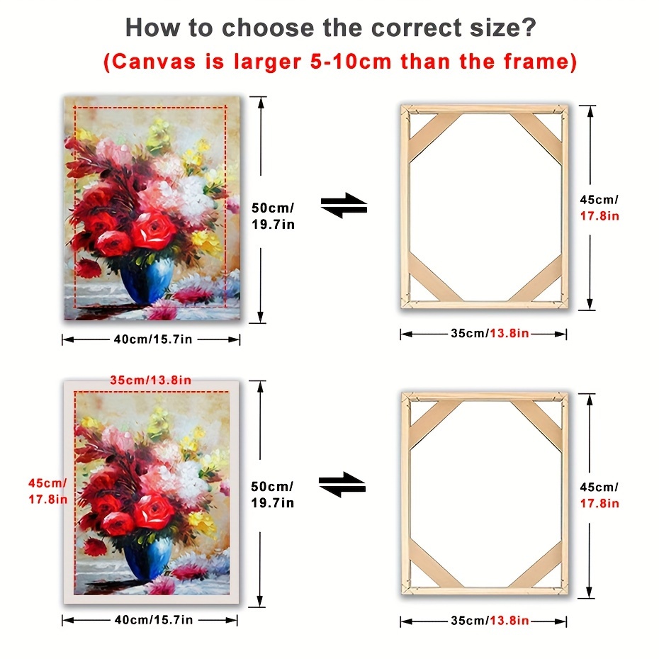 ARTIQO DIY Canvas Stretcher Bars 16x20 Inch Canvas Frame - Easy To  Assemble, Gallery Wrap Oil Frame