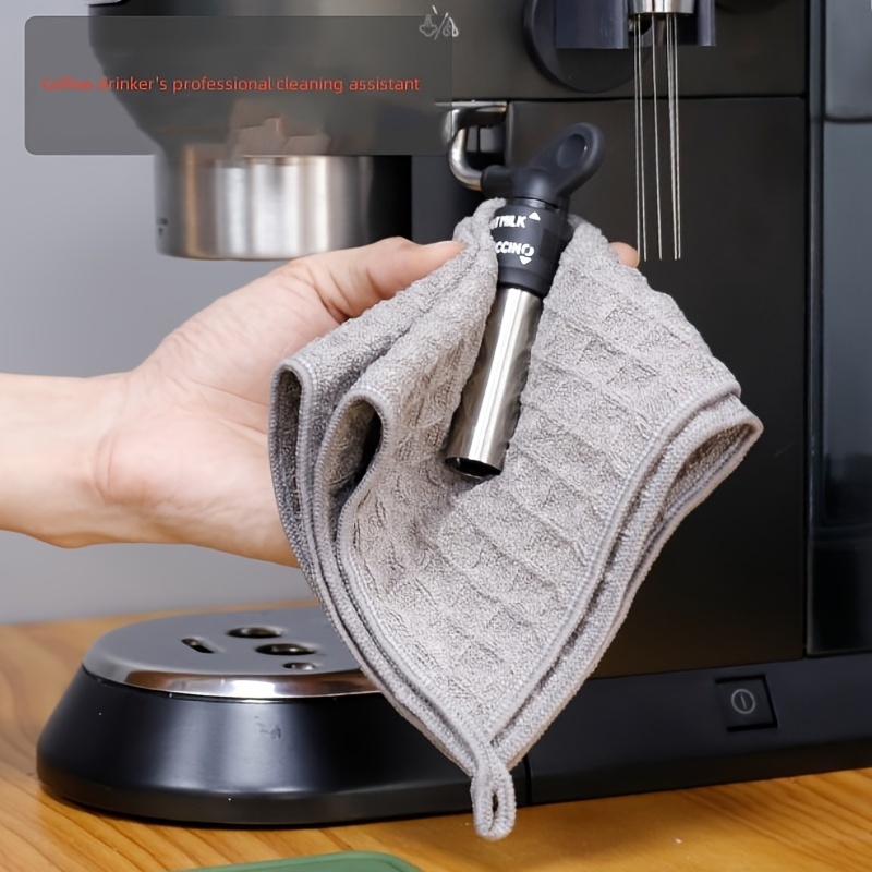 1Pcs Coffee Bar Square Towels Barista Cleaning Cloths 4 Pack Professional  Espresso Maker Tools Home Kitchen