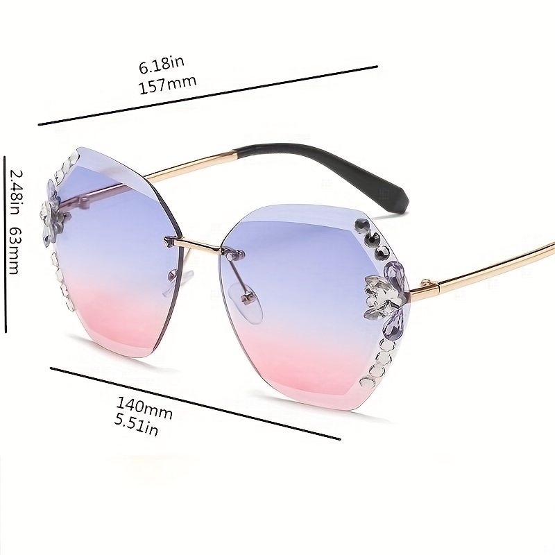 Gtand Fashion Oversized Square Aviator Gradient Sunglasses For Men Women  Vintage Metal Sun Glasses 63mm