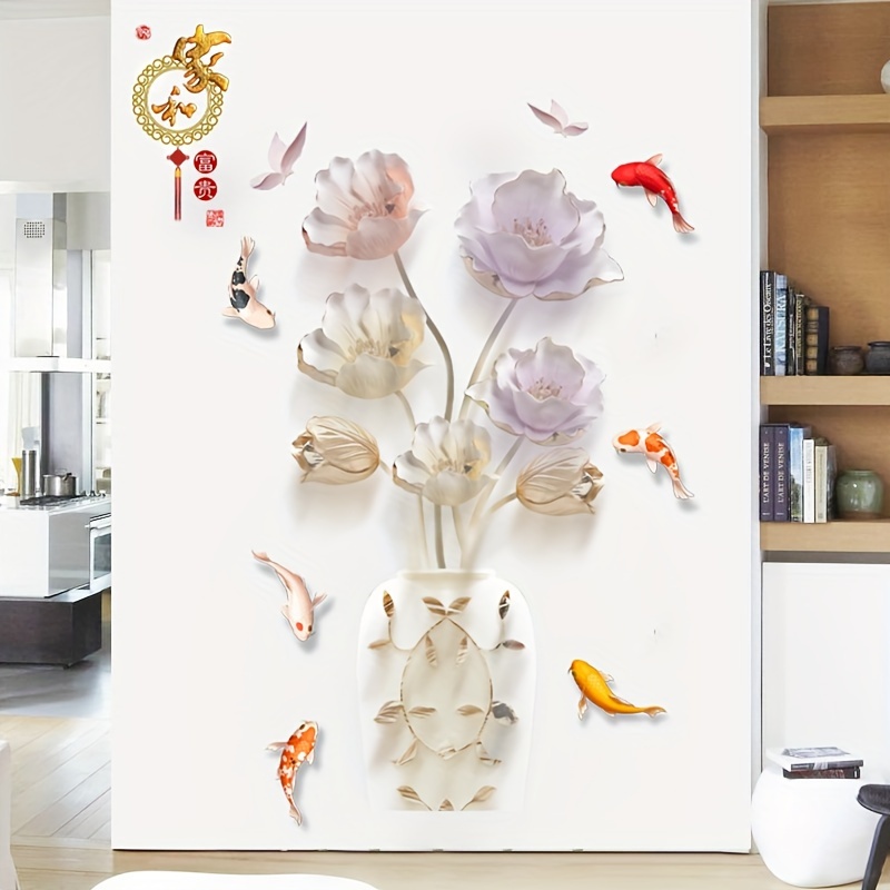 [Florero] Pegatinas decorativas de pared apliques calcomanías decoración de  pared decoración del hogar