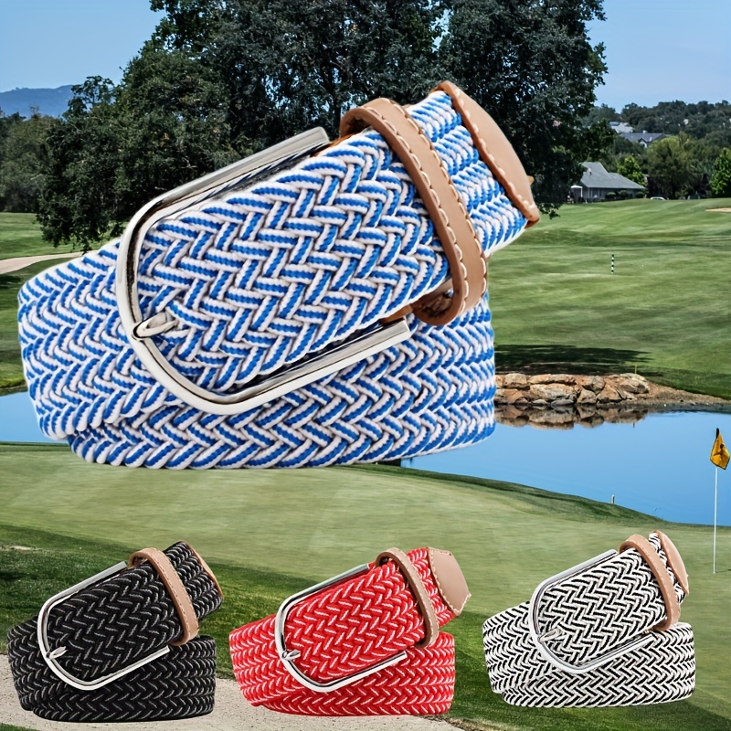 

Golf Unisex Fashionable Canvas Belt, Women's Men's Casual Elastic Braided Belt