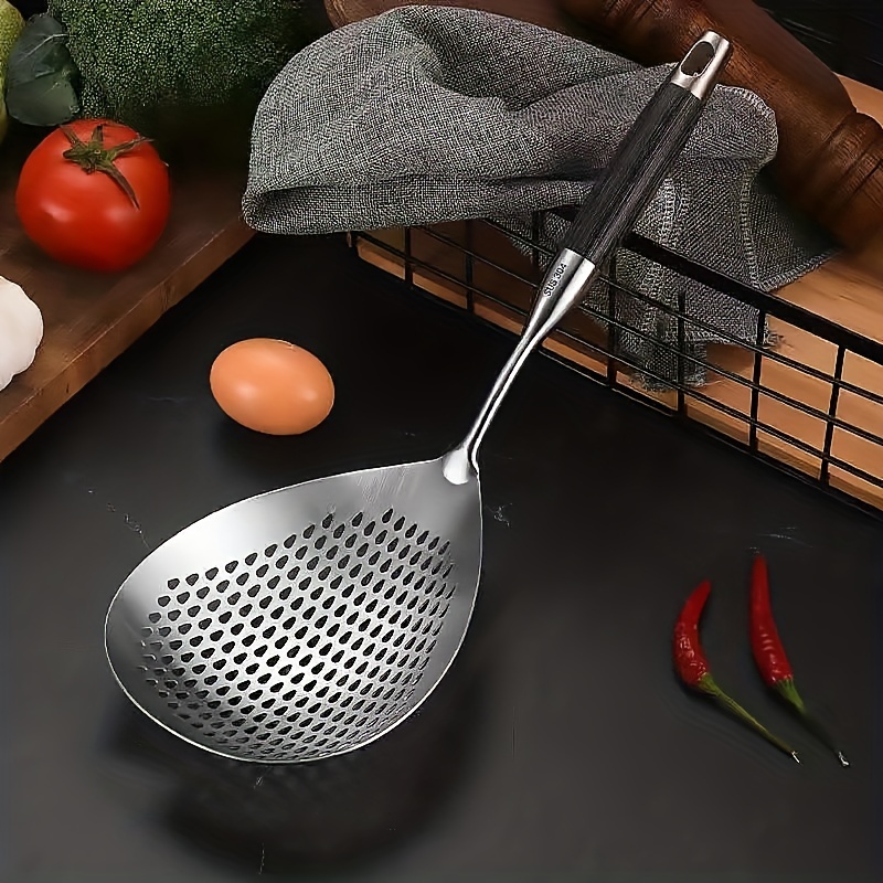 Colander Spoon 304 Stainless Steel Skimmer Strainer Spoon - Temu