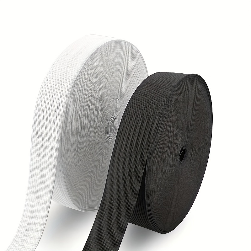 Flat Elastic Bands Black White Nylon Rubber Waist Band For - Temu