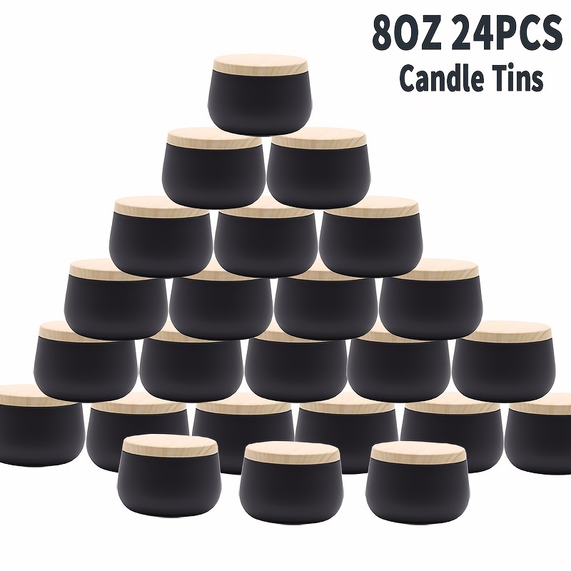 10oz, 8 Pack Thickened Glass Candle Jars with Metal Lids, Candle  Containers, Candle Vessels for Hand Candle Making DIY Craft (Matte Black)