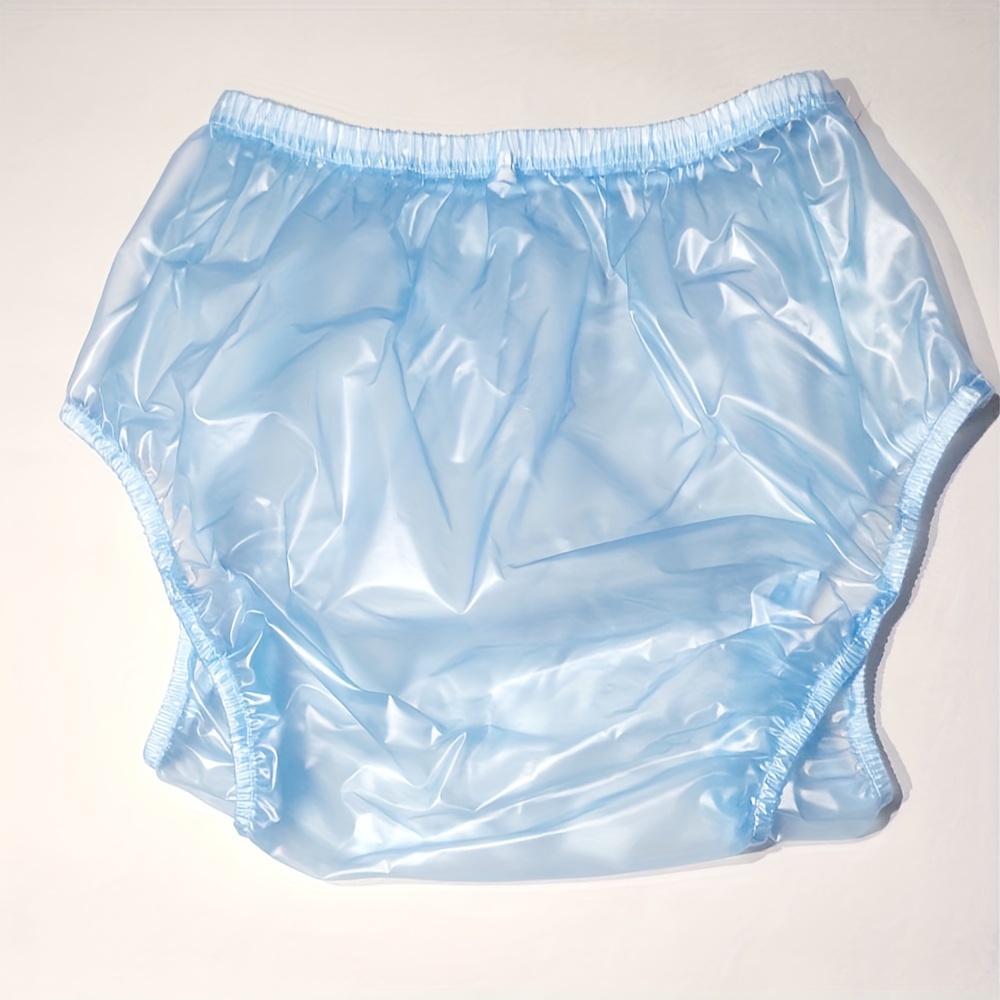 PVC Adult Baby Incontinence Diaper Rubber Trousers Blue