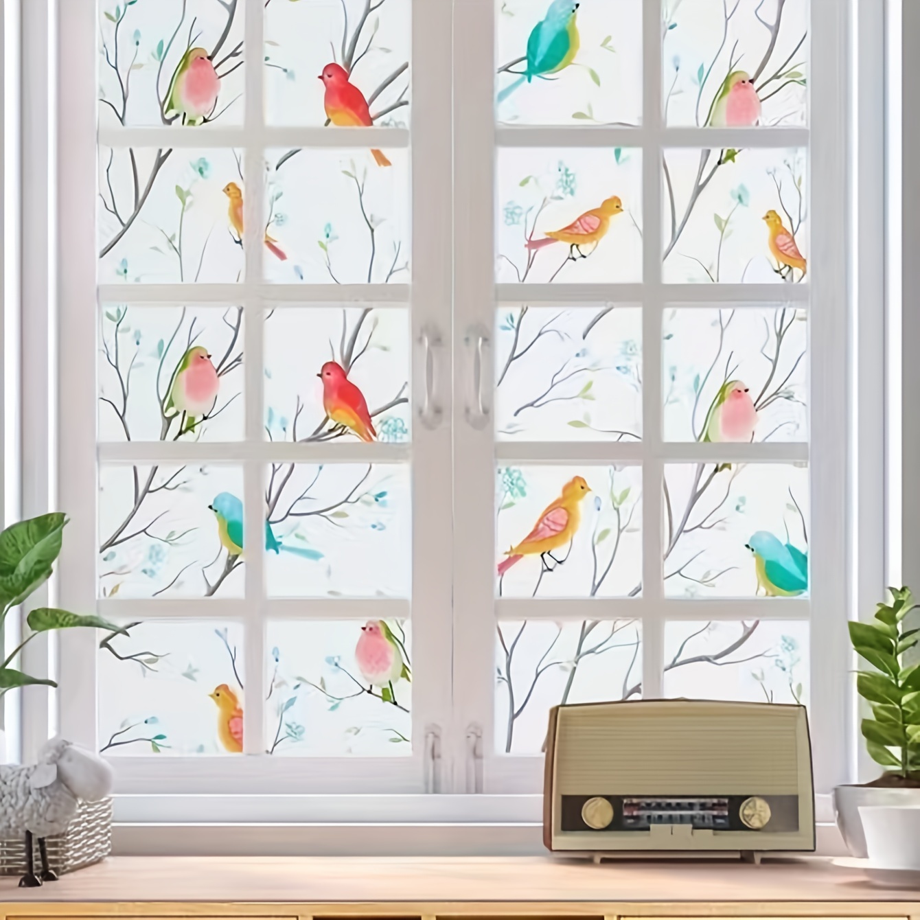 1 Stk. Blumendruck Elektrostatische Fensterfolie Fenster - Temu Austria