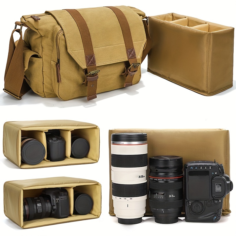 Outdoor Photography Bag DSLR Camera Retro Waterproof Canvas With