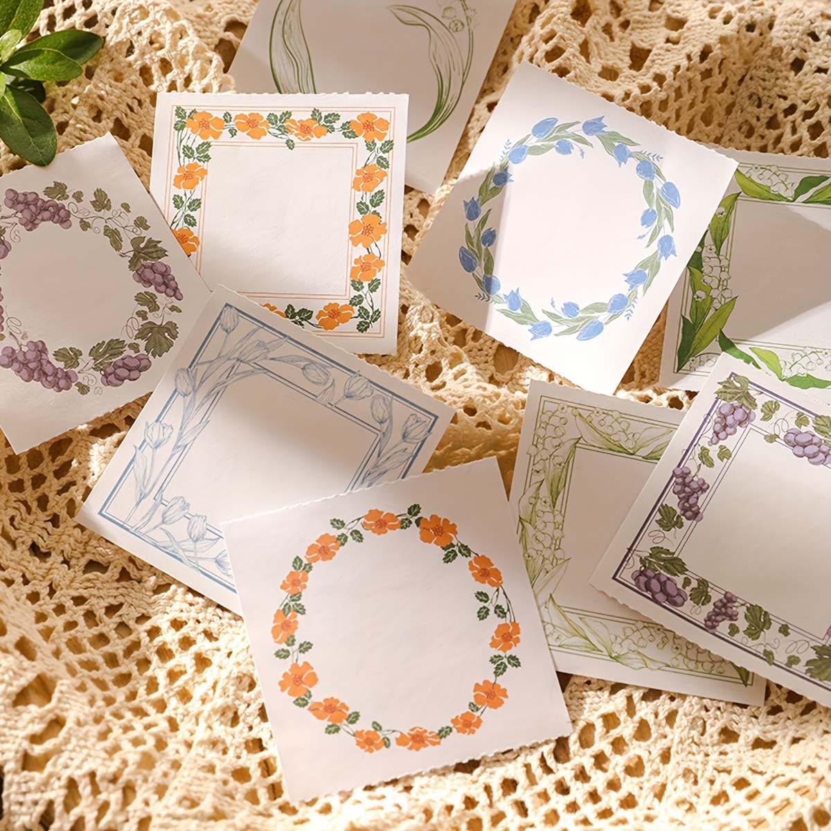Retro Plant Tearable Journal Decorative Sticky Note Paper