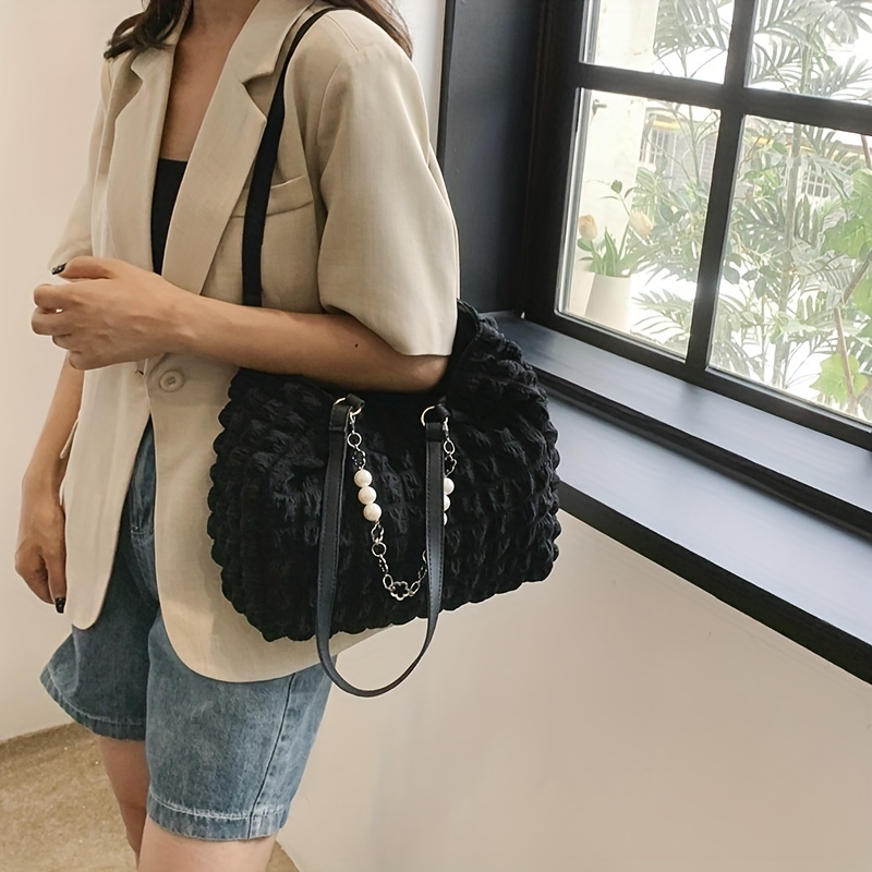 CHANEL] Chanel Chain braid handbag Leather White Ladies Handbag A-rank –  KYOTO NISHIKINO
