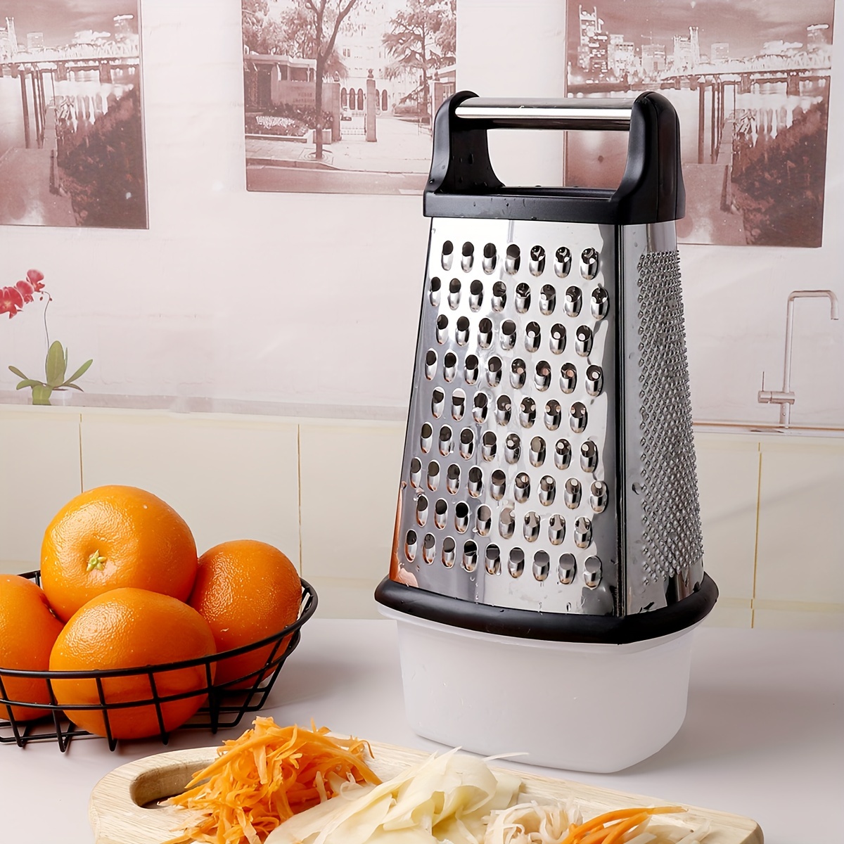 Box Grater, Stainless Steel Vegetable Grater, Multifunctional Potato  Grater, Ginger Mesher, Household Cheese Slicer, Vegetable Slicer, Manual Food  Shredder With 4 Sides, Kitchen Stuff, Kitchen Gadgets, Tools On And - Temu