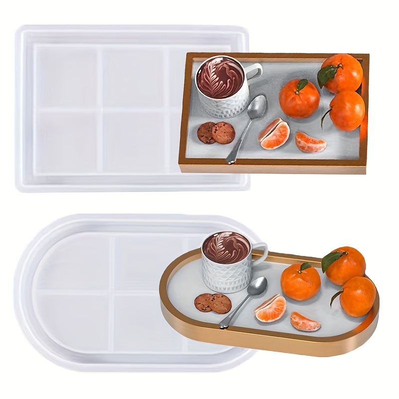 Oval Tray Dish Silicone Mold Rectangular Oval Storage Tray - Temu