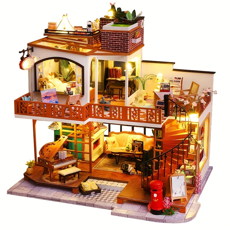Taste Life (Cocina). Casa de muñecas maqueta de madera para pintar y montar.  56 piezas